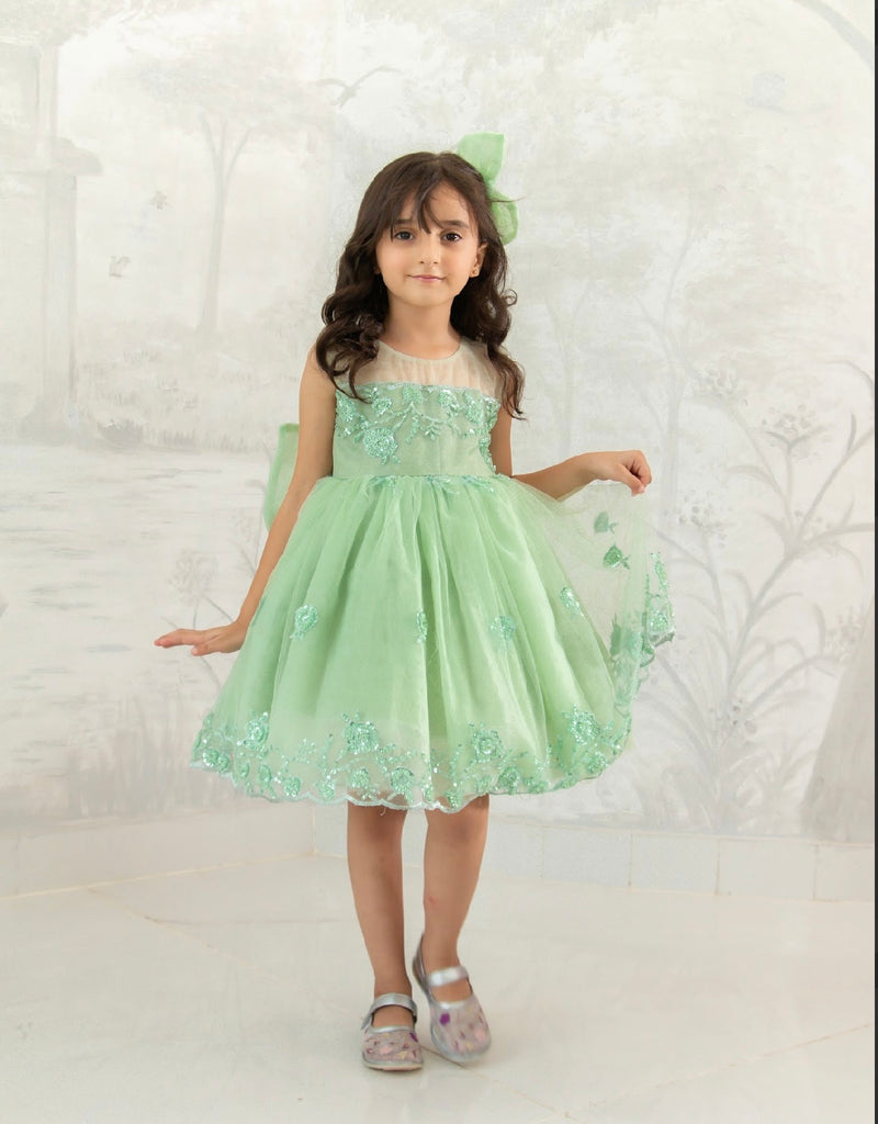 Pistachio Beaded tutu dress