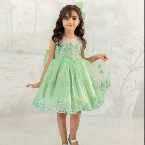 Pistachio Beaded tutu dress