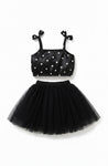 The polka black skirt set EC26