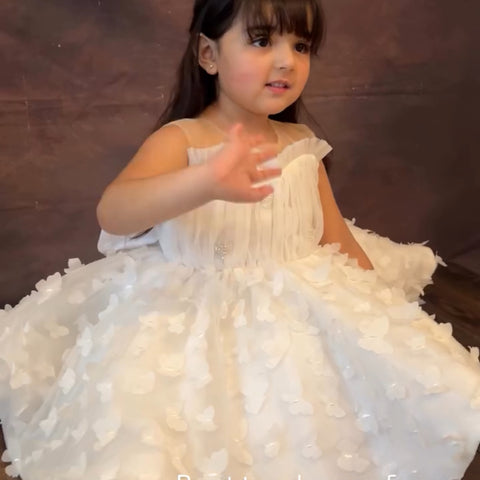 White butterfly dress