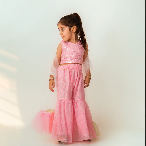 Sitara gharara baby pink