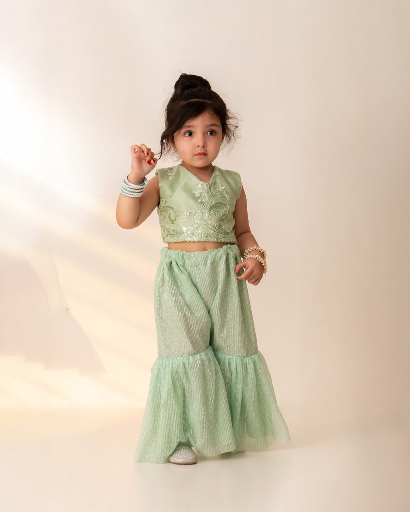The Sitara gharara Pistachio