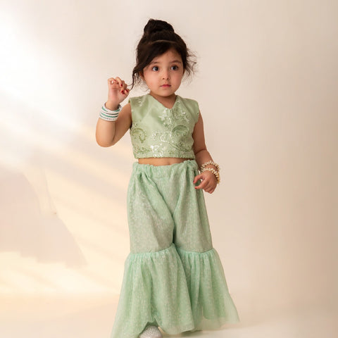 The Sitara gharara Pistachio