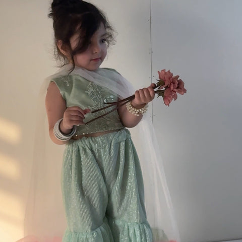 Sitara gharara pistachio 4-8yr