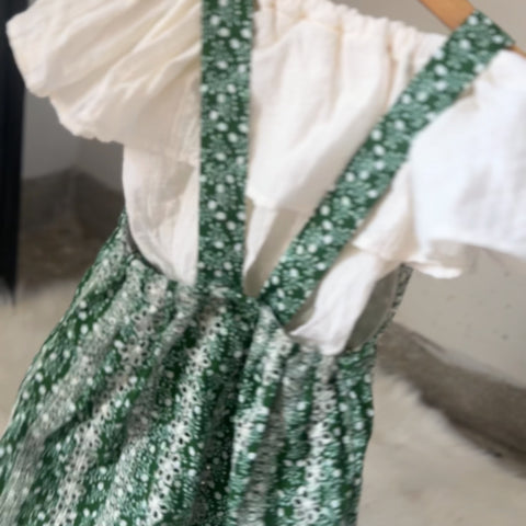 The green chikankari jumpsuit