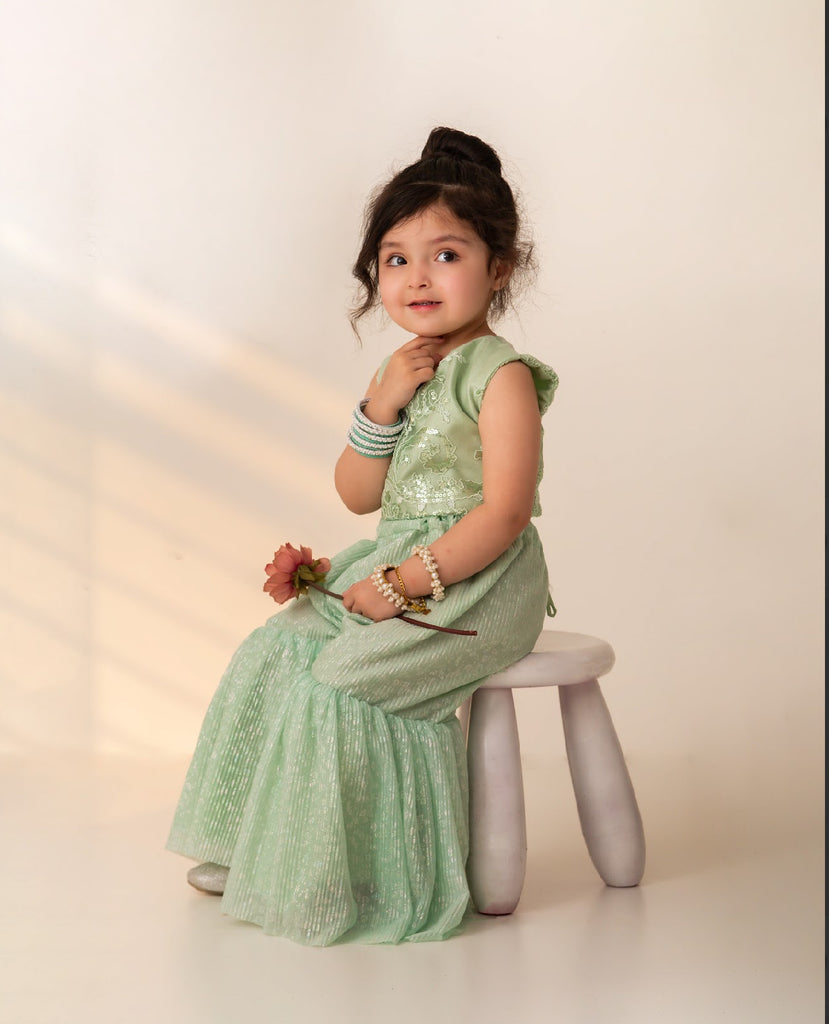 The Sitara gharara Pistachio
