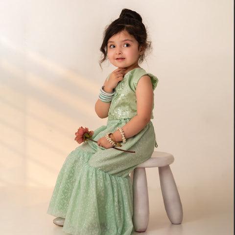 The Sitara gharara Pistachio