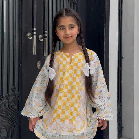 Petal and Plaid gharara set