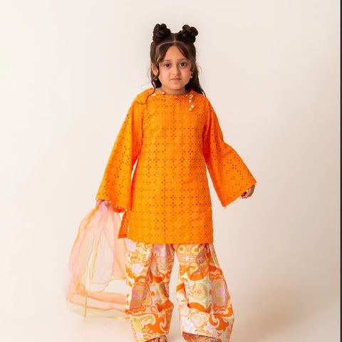 Naranj Farshi shalwar set 4-8yr