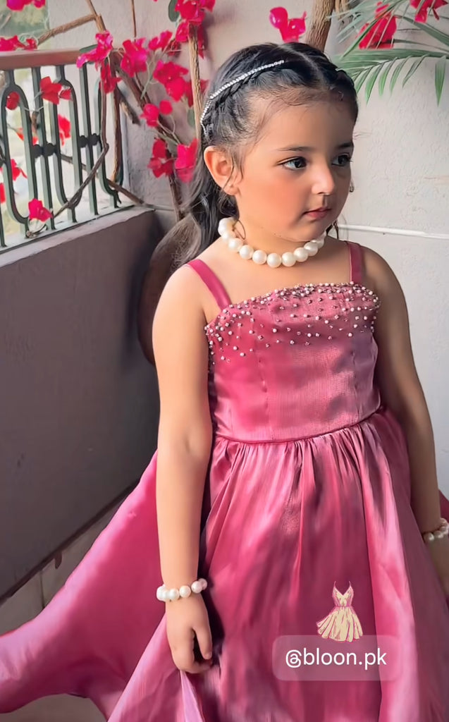 Elara Liquid Peach Dress
