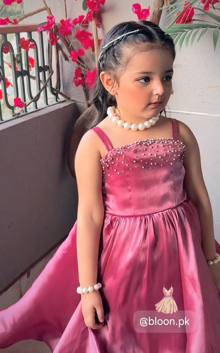 Elara Liquid Peach Dress