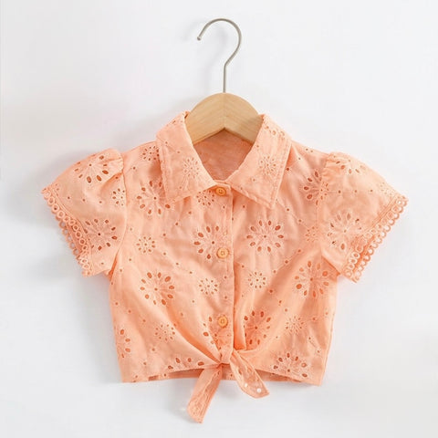 The Peach chikankari top