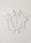 The white chikankari top
