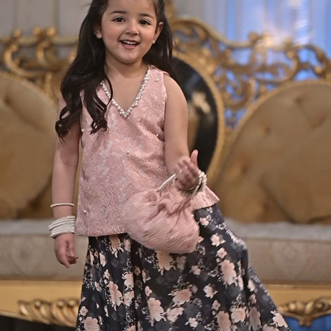 Aizal peach lehnga set ec26