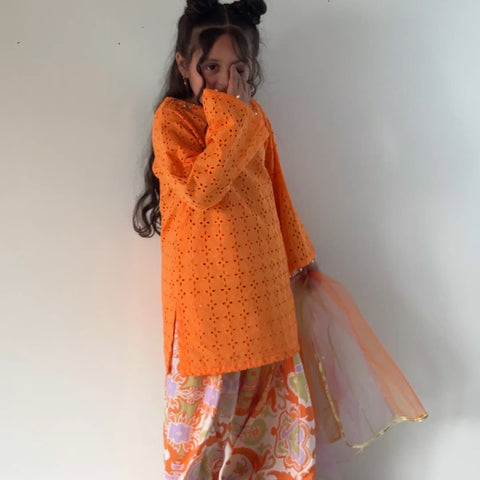 Naranj Farshi shalwar set 4-8yr