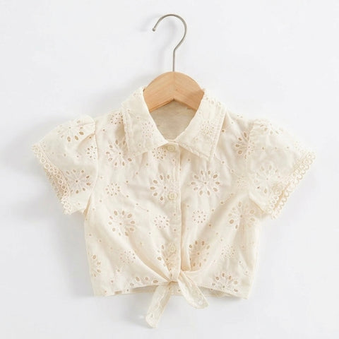 The white chikankari top