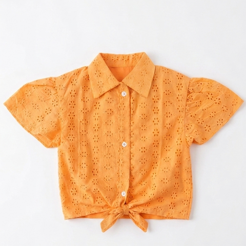 The Peach chikankari top