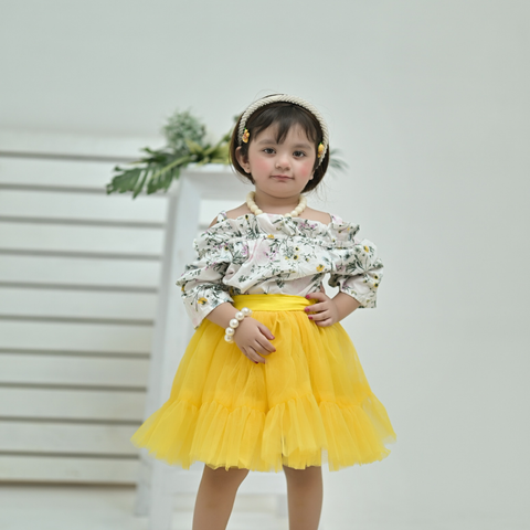 Musk Melon Skirt Set