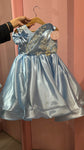 Diana Silk Frock (Ice Blue)