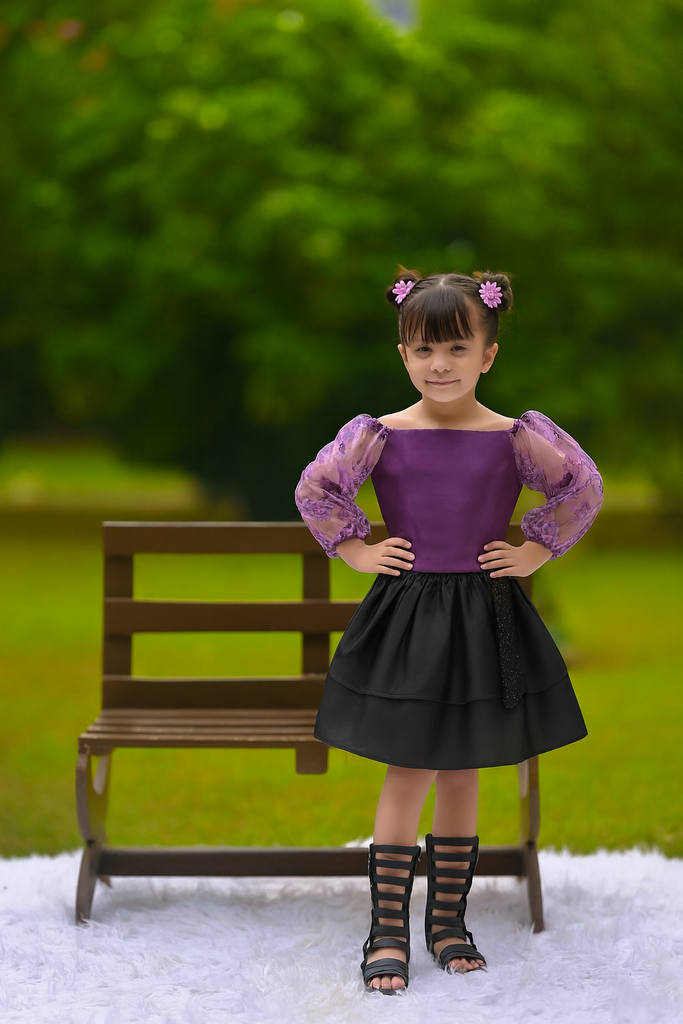 The starlit plum skirt set
