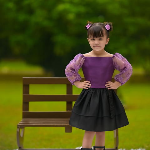 The starlit plum skirt set