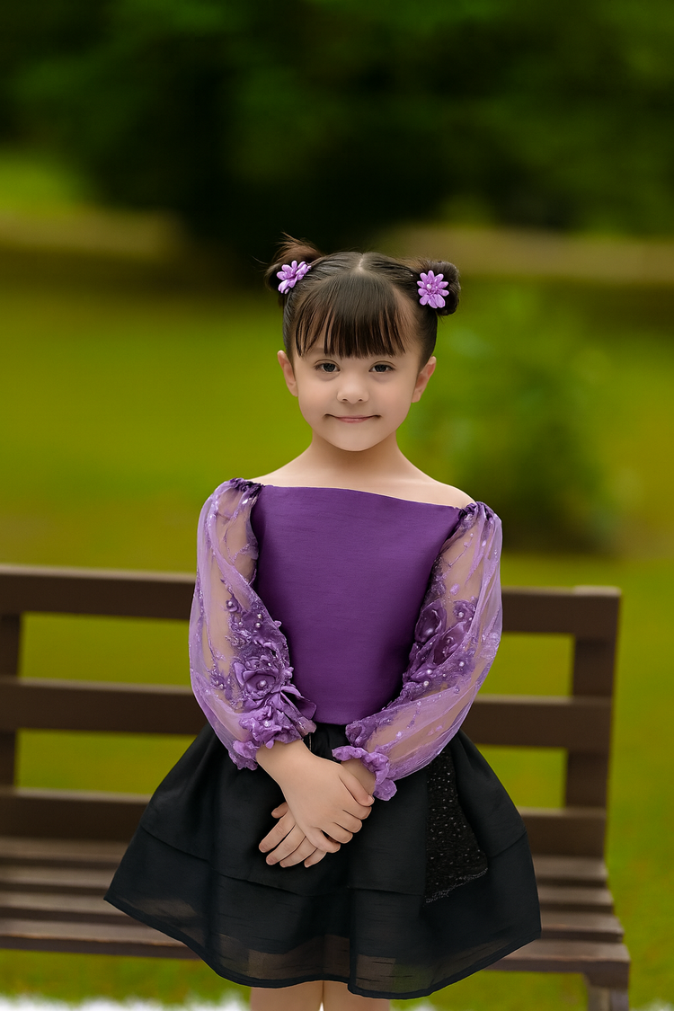 The starlit plum skirt set
