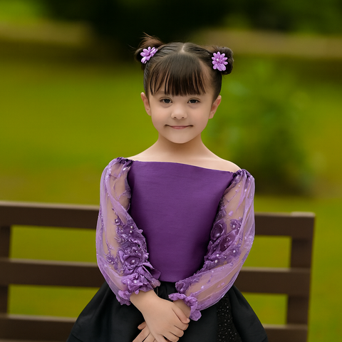 The starlit plum skirt set