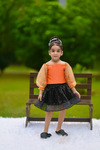 The starlit orange skirt set