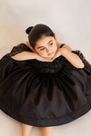 The black silk tutu dress