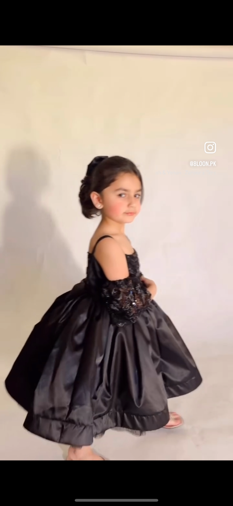 The black silk tutu dress