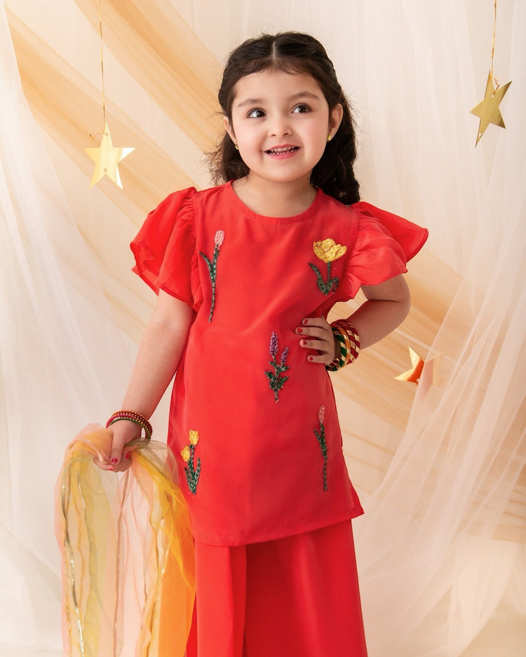 Dehleez set (orange) ec26