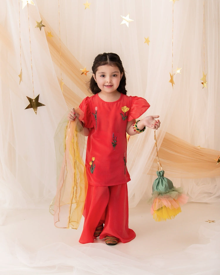 Dehleez set (orange) ec26