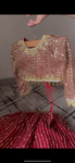 Maroon gold lehnga set