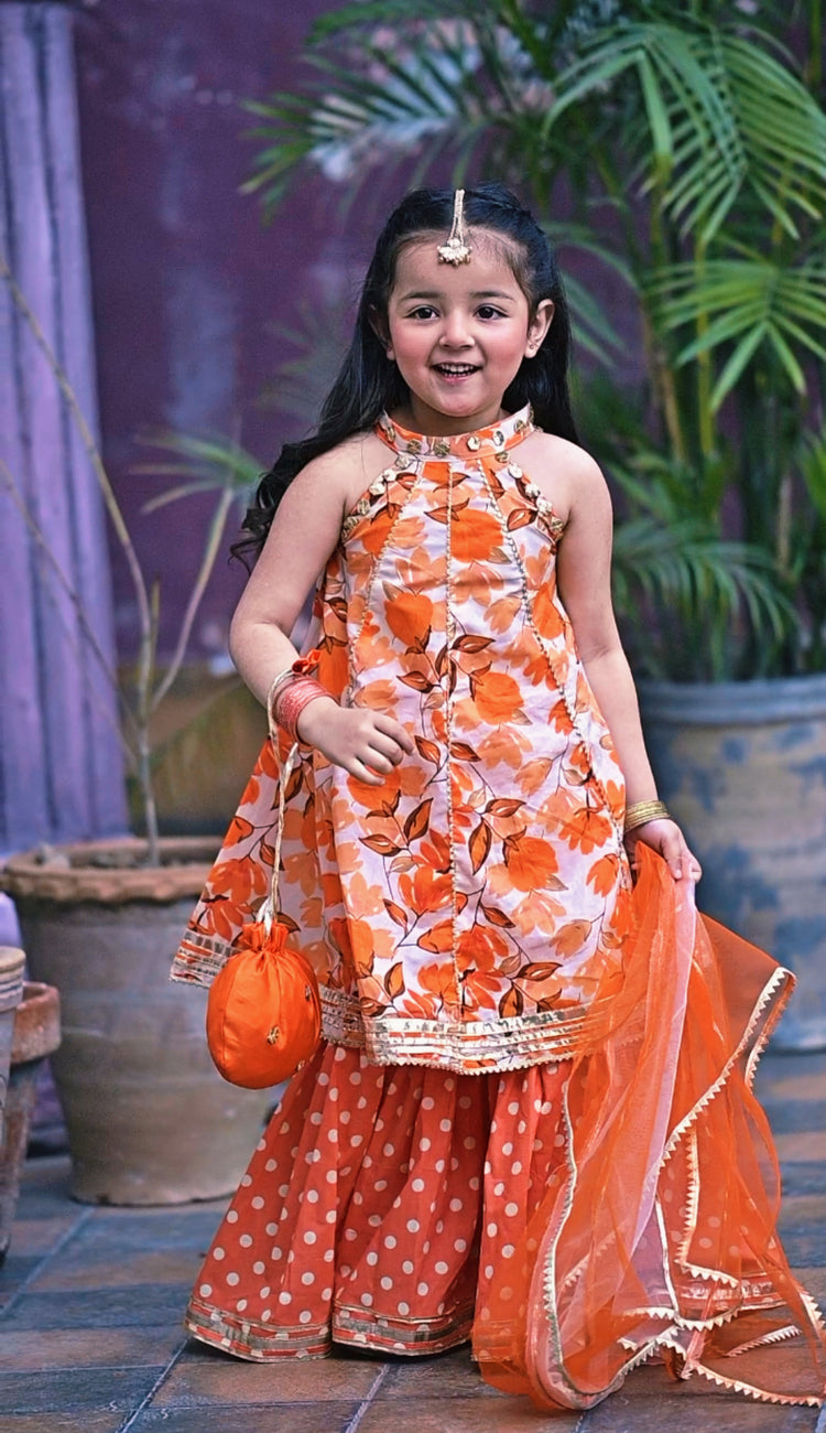 Naranj floral gharara set ec26