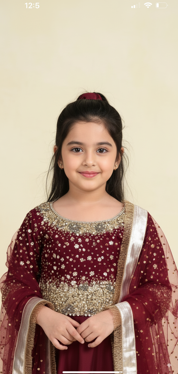 Laleh maroon lehnga set