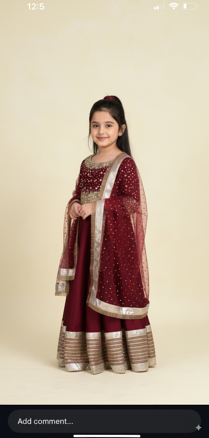 Laleh maroon lehnga set
