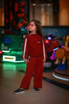 Strawberry maroon track suit
