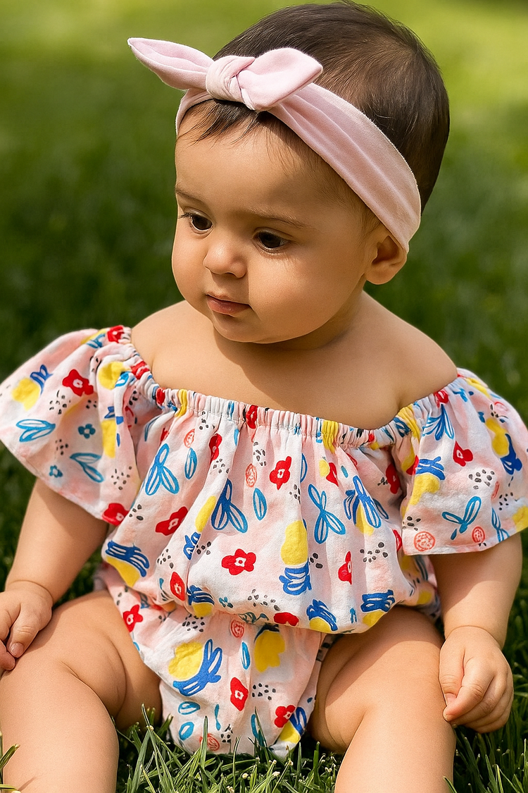Lemon rose romper