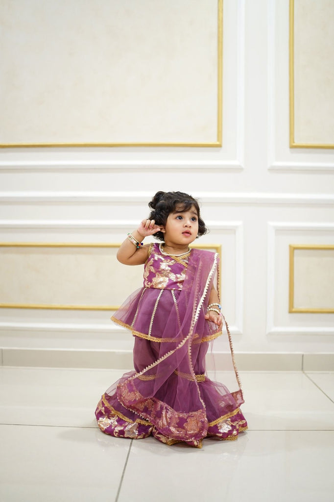 Ujala Gharara set Lilac