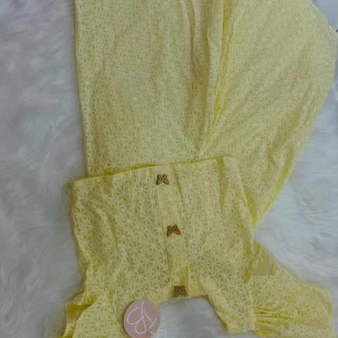 Textured Lemon Trouser Set