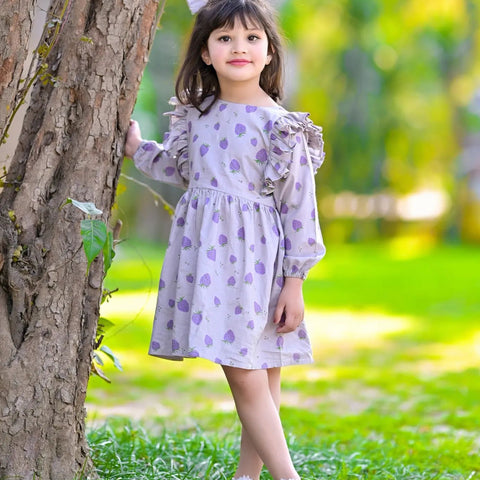 Lilac strawberry Frock