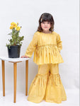 Yellow Glitter Gharara set