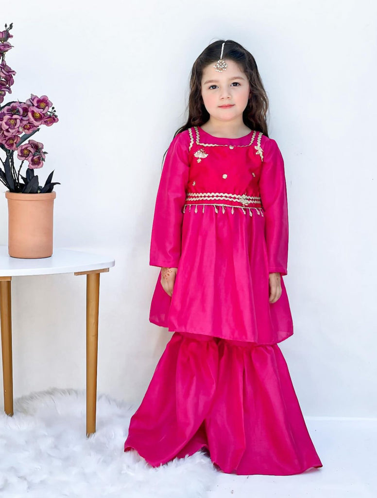 The Shocking pink PARWAZ Gharara Set