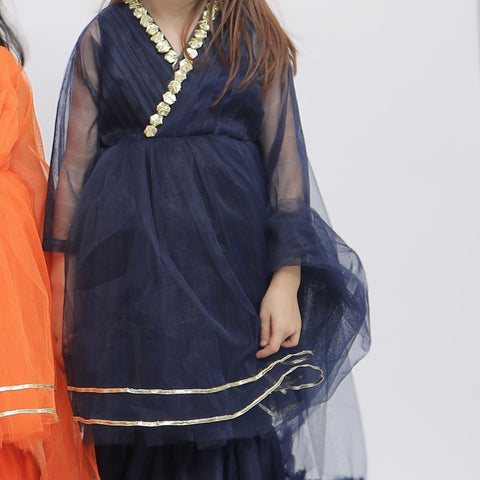 The Navy Blue pansy Gharara