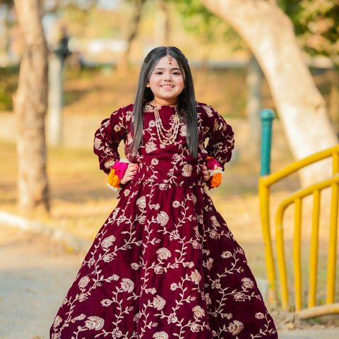The Valvet Maroon Lehnga set