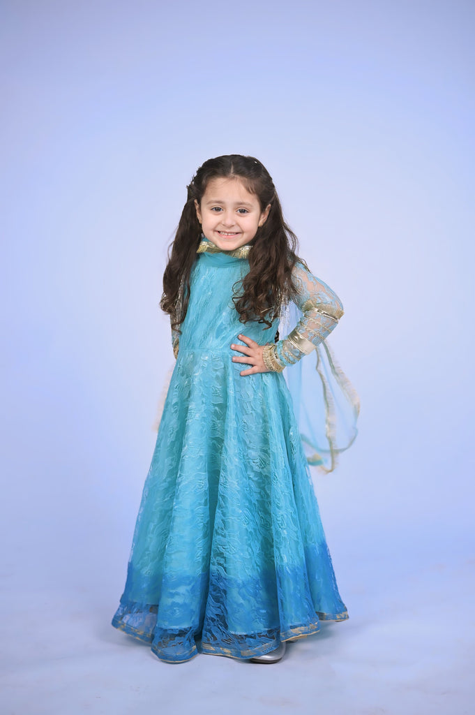 Nigah e shauq blue maxi