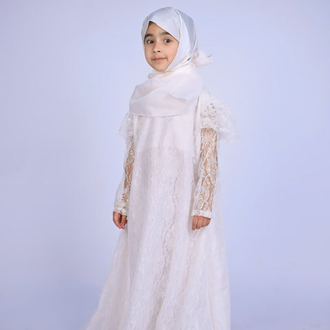 White Lace abaya