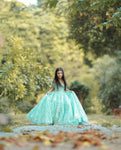 Embeaded Iceblue Fairy Frock