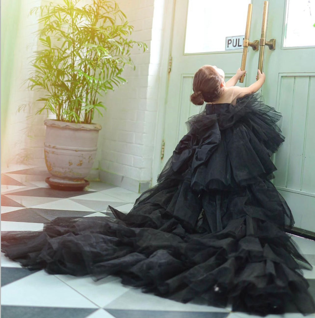 Cruela Black Tail Dress sale