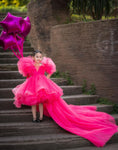 Shocking Pink Rabail Swam Dress
